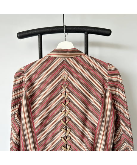 Made in France Vintage Lace up Jacket