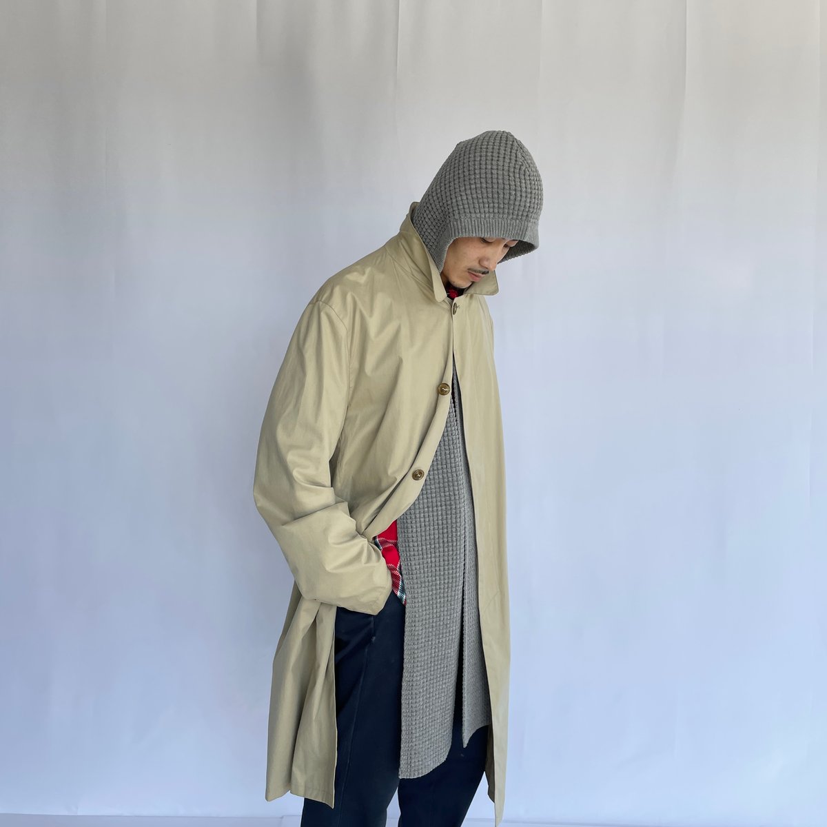 COMFORTABLE REASON ”Waffle Hood Scarf“ | Clout