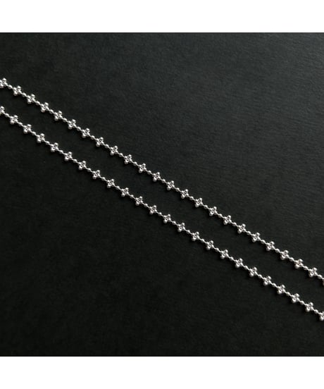 DEAD STOCK Vitage Italy 925 tiny chain necklace Flower 13