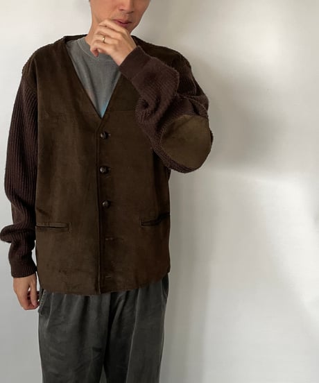 90s Switching suede cardigan