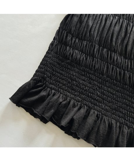 Shirring frill tops