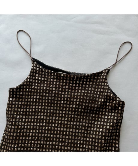 rectangle blanc PARIS Camisole Dress