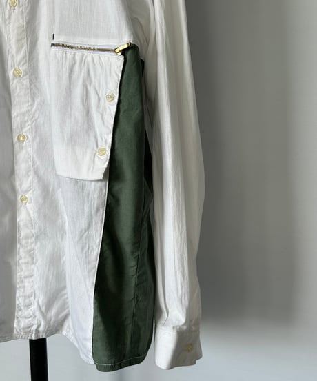 dead stock 80s Italy cotton shirt L