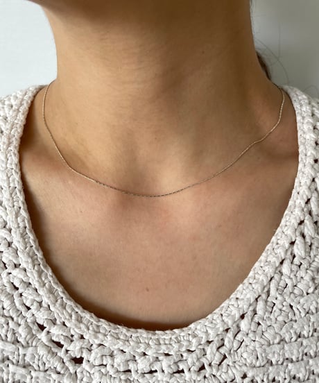 DEAD STOCK Vintage Silver925 tiny chain necklace Venetian ①