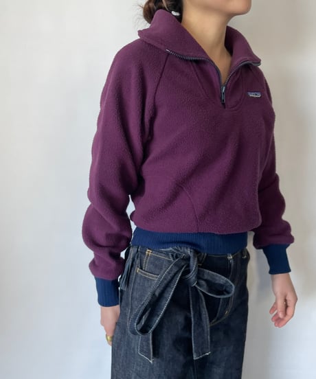 80s patagonia fleece pullover / purple