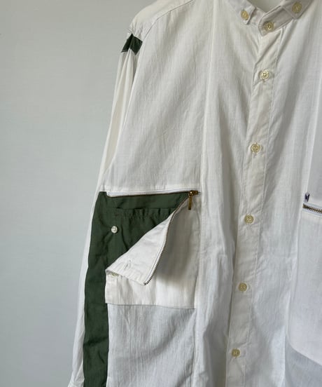 dead stock 80s Italy cotton shirt L