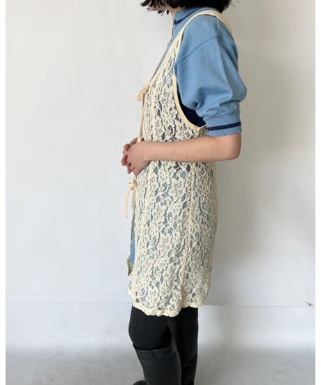 flower lace see-through Vest