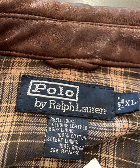 90s RALPH LAUREN leather swing top XL