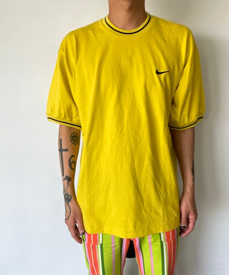 dead stock "90s NIKE Line Rib" s/s tee M