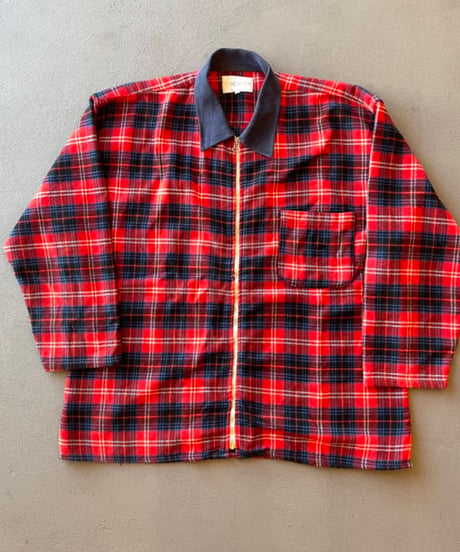 MADE IN ITALY wool plaid shirt XL