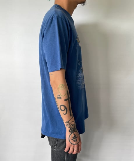80s JERZEES "rainbow trout" s/s tee L