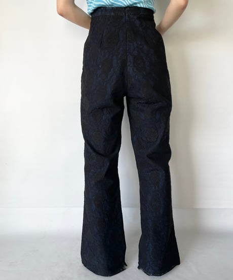 Europe lace denim pants 38