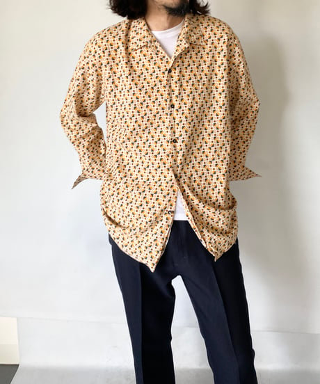 70s EUROPE geometric pattern shirt
