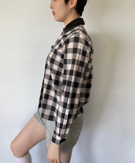 Ombre Check Shirt Jacket
