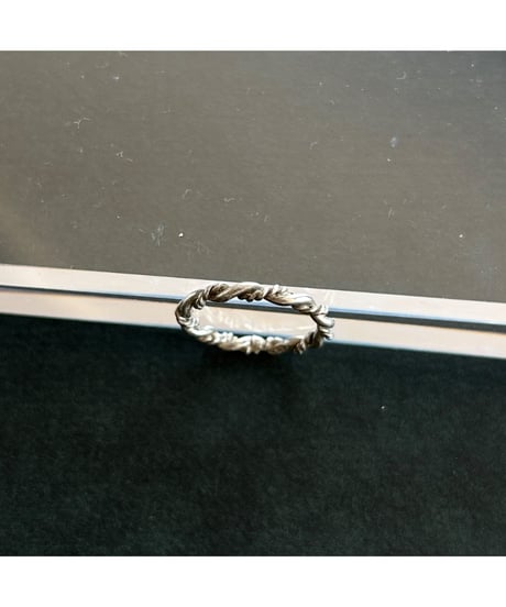 Vintage Silver 925 Rope ring ②
