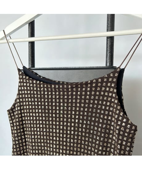 rectangle blanc PARIS Camisole Dress