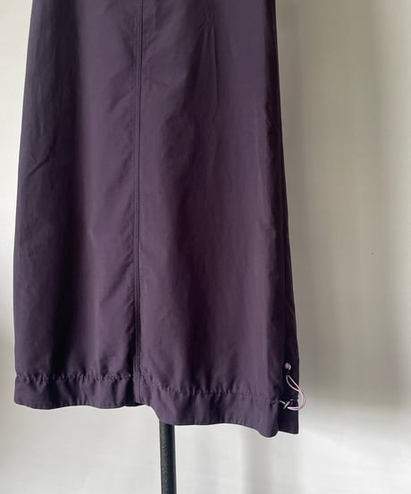 Drawstring long skirt