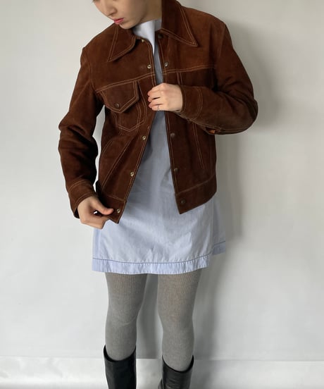 70s Suede Trucker Jacket