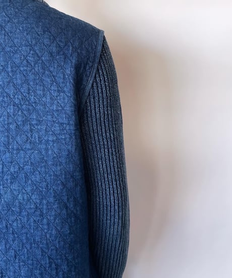 80-90s made in denmark denim knit jacket L
