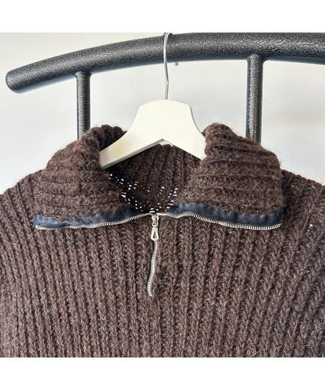 60s Europe half zip knit
