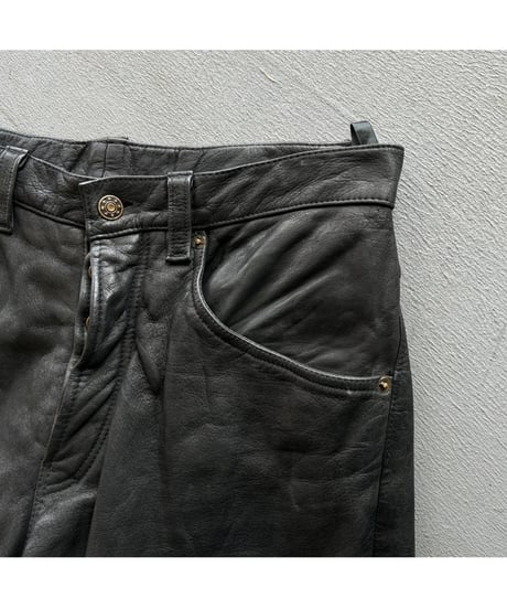 Europe Vintage Leather Pants