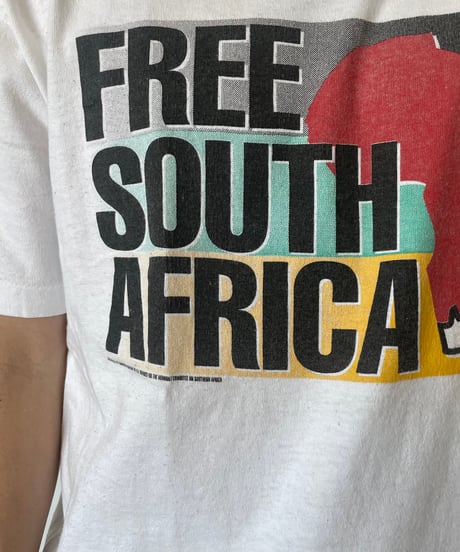 90s "FREE SOUTH AFRICA" s/s tee