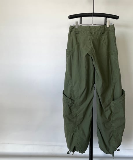 Europe vintage khaki cargo trouser