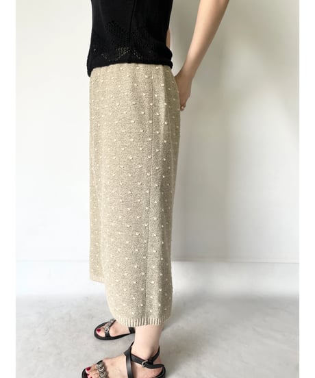 Europe Dot knit skirt