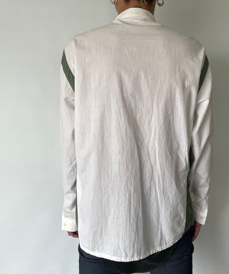dead stock 80s Italy cotton shirt L