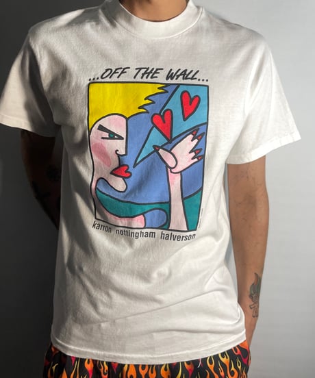 90s "off the wall..." s/s tee M