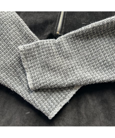 90s Suede×Wool Knit Pullover