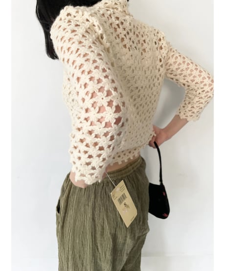 DEAD STOCK Flower Knit Cardigan