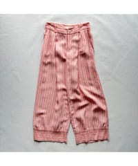 Pink stripe wide pants