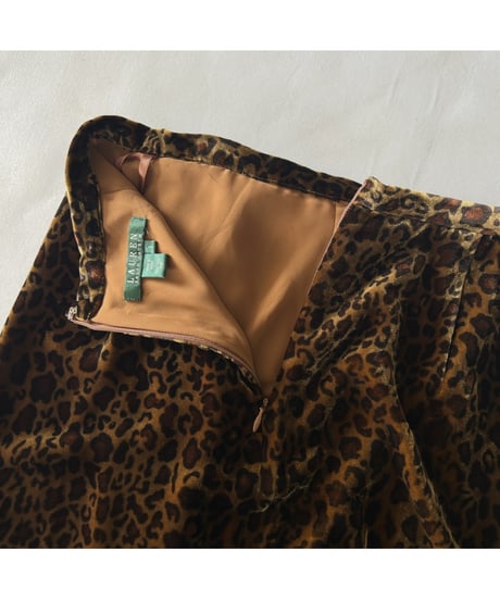 Ralph Lauren leopard silk skirt