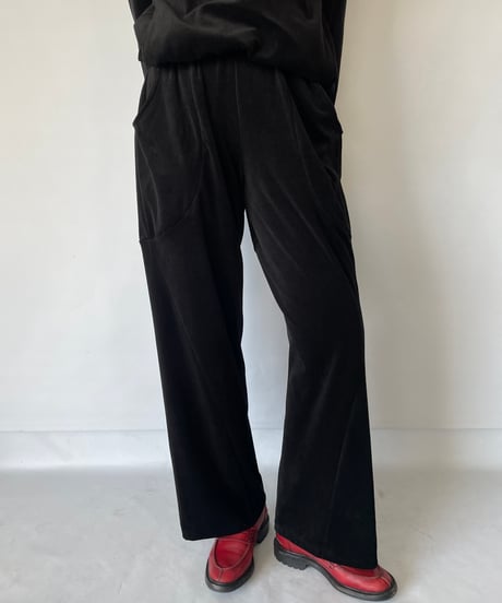 ANDER "VELOUR CURVY PANTS"