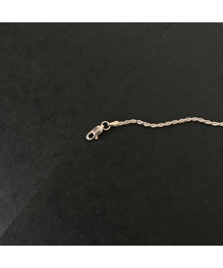Vintage ITALY 925 Rope chain bracelet　①