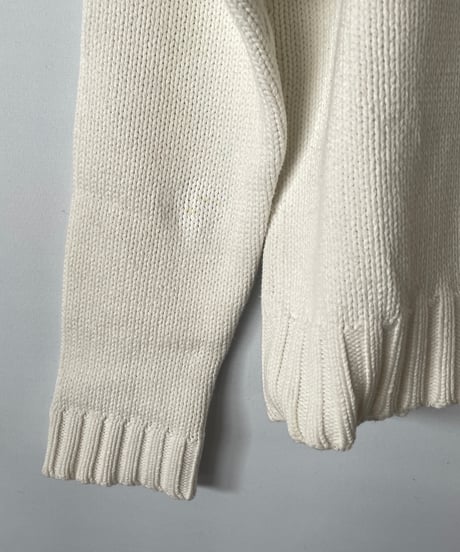 90s RALPH LAUREN P logo cotton knit M