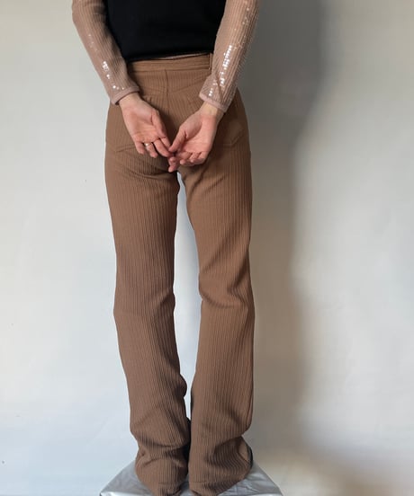 MADE IN ITALY ribbed pants