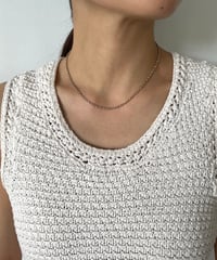 Vintage Sterling tiny chain necklace Azuki ③