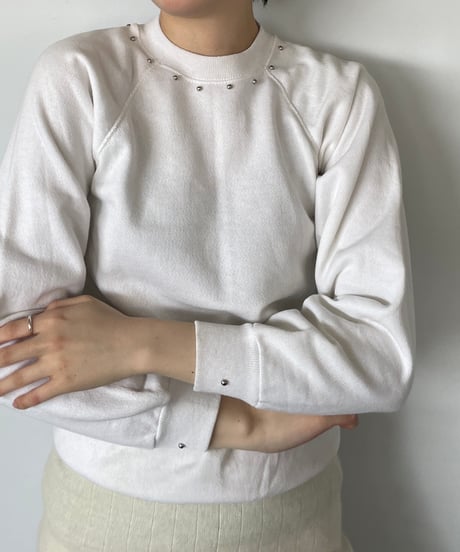 DEAD STOCK 80s Hanes Sweat white