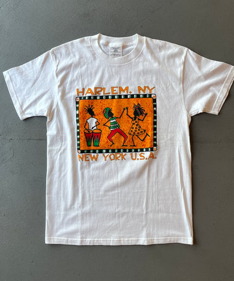 DEAD STOCK 90s "HARLEM NY" s/s tee MADE IN USA