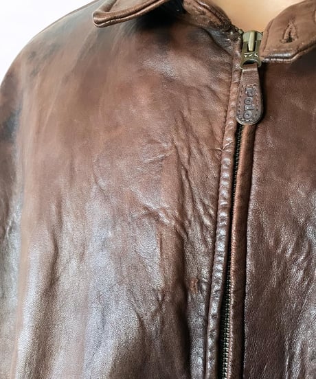 90s RALPH LAUREN leather swing top XL
