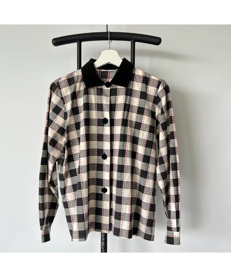 Ombre Check Shirt Jacket