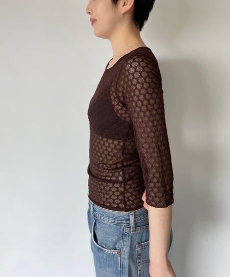 DKNY Sheer Lace Tops
