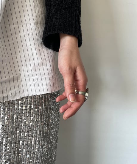 70s vintage modernist pewter ring made in Denmark S