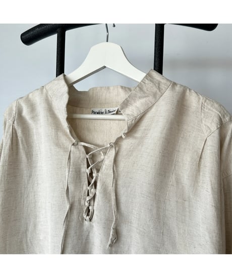 80-90s Vintage Lace up Shirt