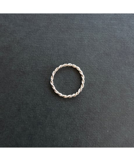 Vintage Silver Rope ring ①