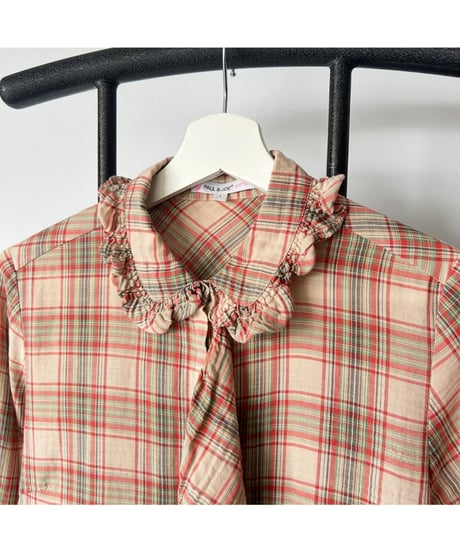 Check Frilled shirt