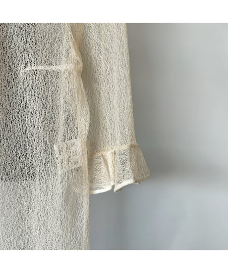 see-through ruffle shirt