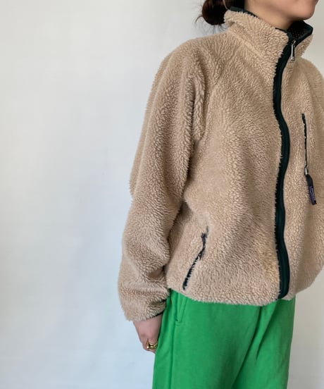 97s patagonia Retro Cardigan "natural / hunter green"